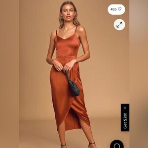 Lulu's Terracotta Slip Dress